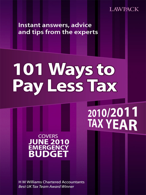 Title details for 101 Ways to Pay Less Tax by HM Williams Chartered Accountants - Wait list